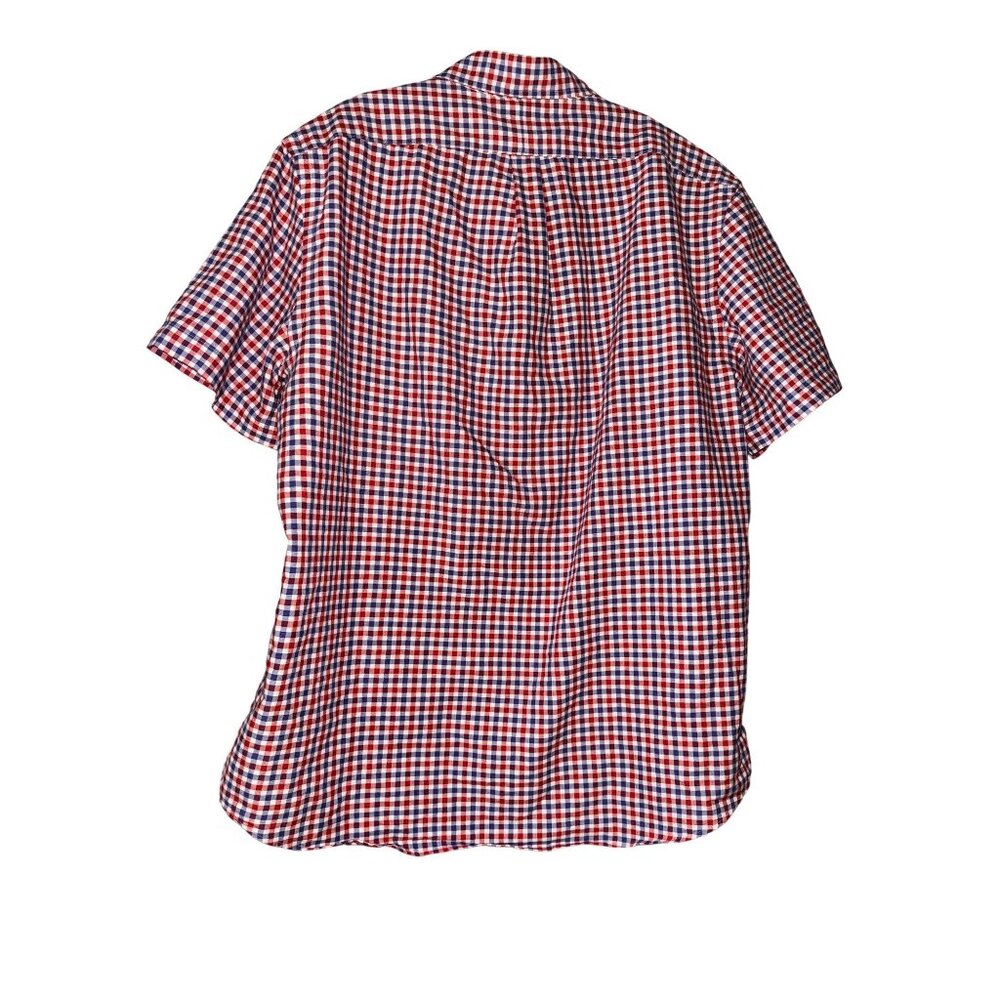 Polo Ralph Lauren Mens Red & Blue Gingham Short Sleeve Button-Down Shirt XL Clas - Picture 7 of 7